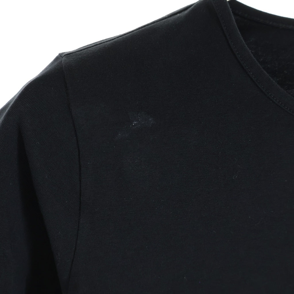 MM6 Maison Margiela(エムエムシックスメゾンマルジェラ) インナーレイヤード クルーネック 半袖Tシャツ カットソー ブラック/ベージュ レディース S52GC0317 MTJ008