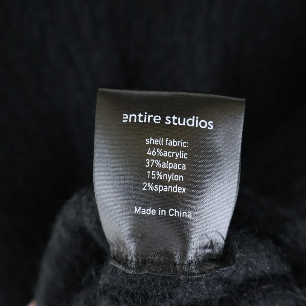 entire studios(エンタイア スタジオ) HEAVY KNIT CREW SWEATER ヘヴィー ニット クルーネック セーター ブラック ES2562 PO0120 レディース