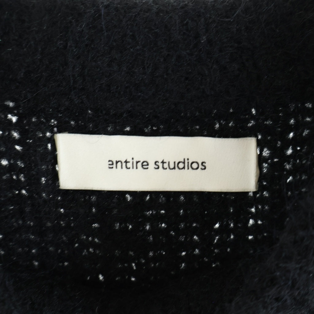 entire studios(エンタイア スタジオ) HEAVY KNIT CREW SWEATER ヘヴィー ニット クルーネック セーター ブラック ES2562 PO0120 レディース