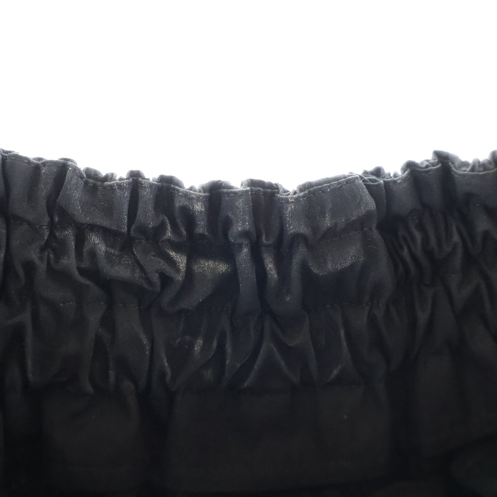 YOHJI YAMAMOTO REGULATION(ヨウジヤマモト レギュレーション) Parachute Pants コットン ナイロン パラシュートパンツ ワイドパンツ ブラック レディース FT-P94-005