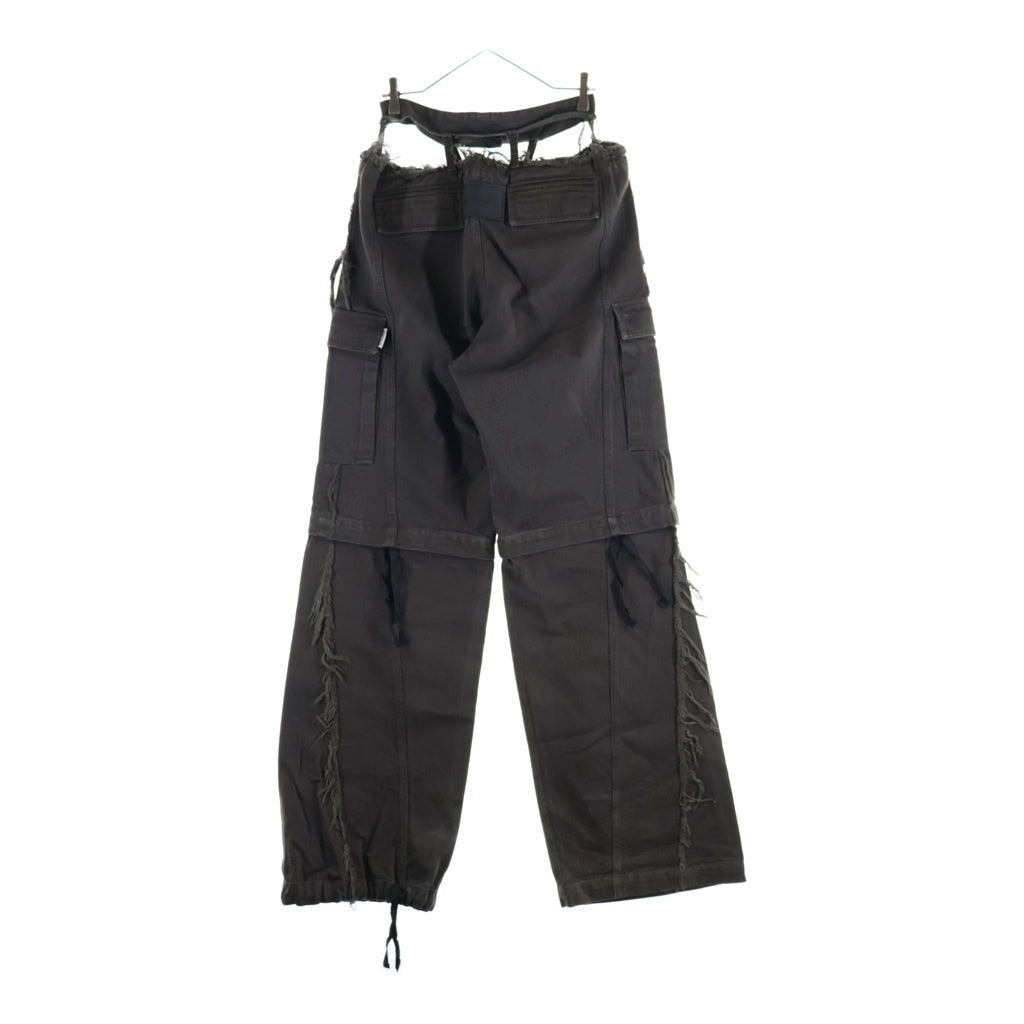 NO BRAND(ノーブランド) OTTOLINGER オットリンガー ワイドカーゴ トラウザーパンツ カットオフ ブラウン