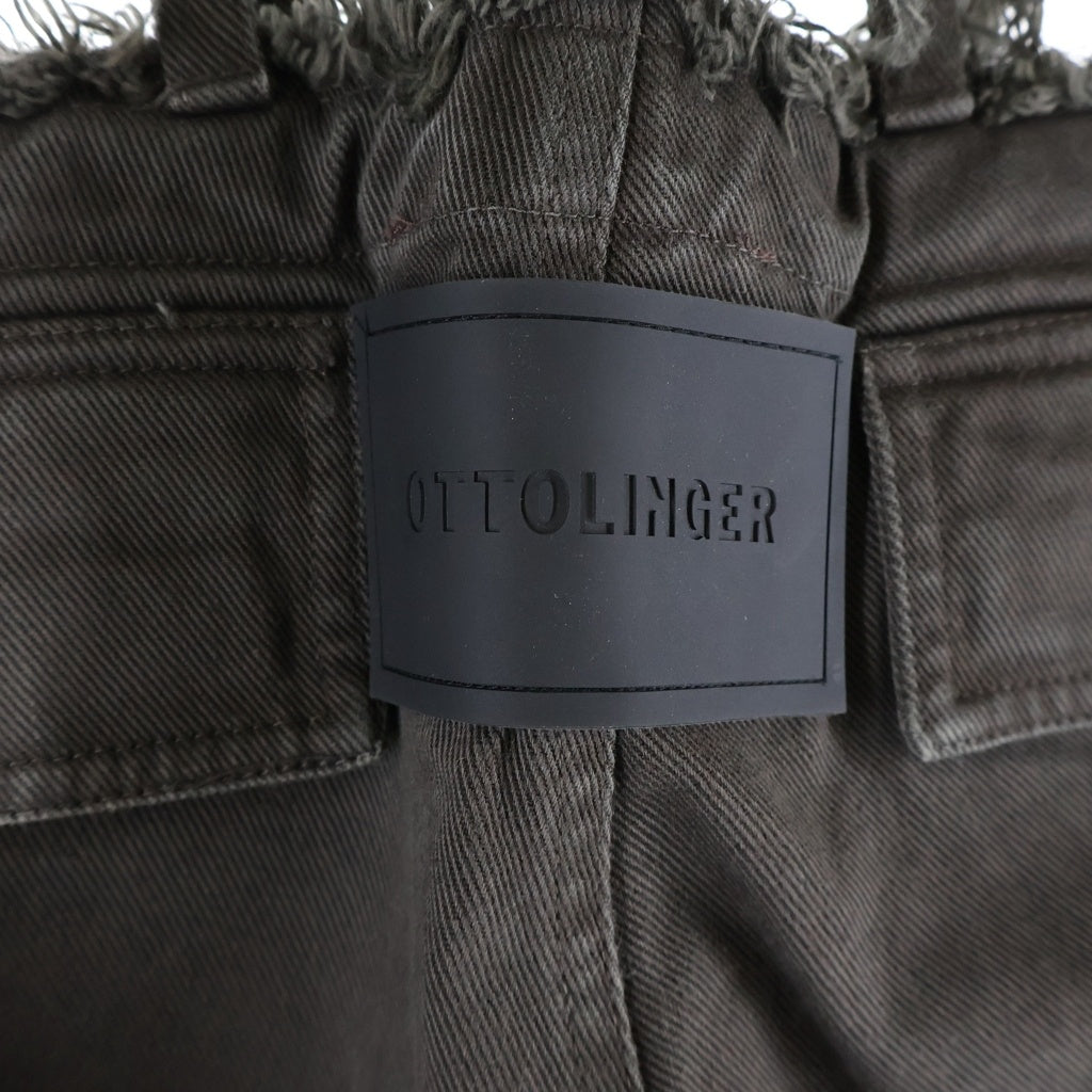 NO BRAND(ノーブランド) OTTOLINGER オットリンガー ワイドカーゴ トラウザーパンツ カットオフ ブラウン