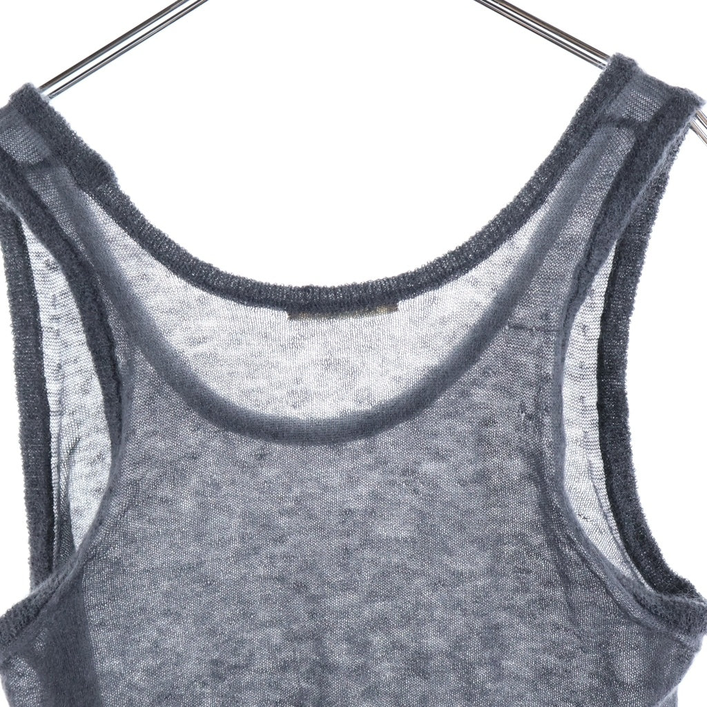 AURALEE(オーラリー) 24SS KID MOHAIR SHEER KNIT TANK キッドモヘヤ シアーニット タンクトップ グレー A24ST05FG レディース