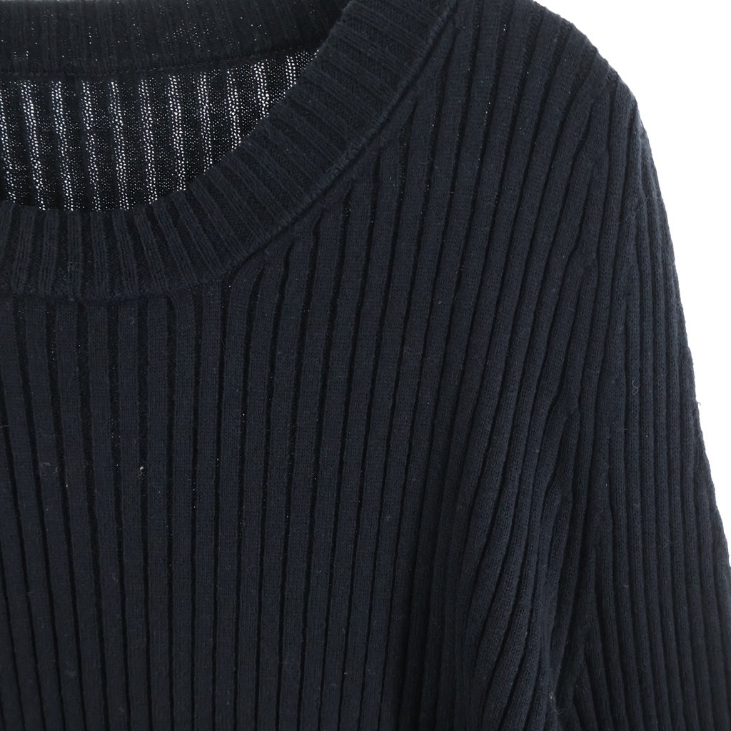 Yohji Yamamoto(ヨウジヤマモト) 変形カシミヤ混 ニット セーター ブラック FX-K23-091