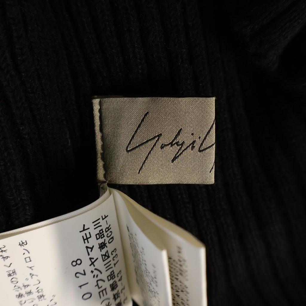 Yohji Yamamoto(ヨウジヤマモト) 変形カシミヤ混 ニット セーター ブラック FX-K23-091