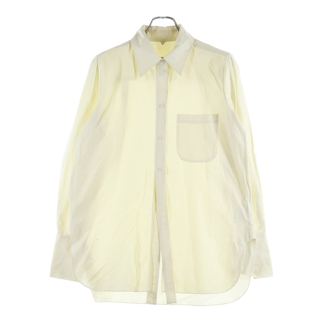 Peter Do(ピーター ドゥ) 21SS ロゴプレート コットン 長袖シャツ アイボリー PD-SS21-467
