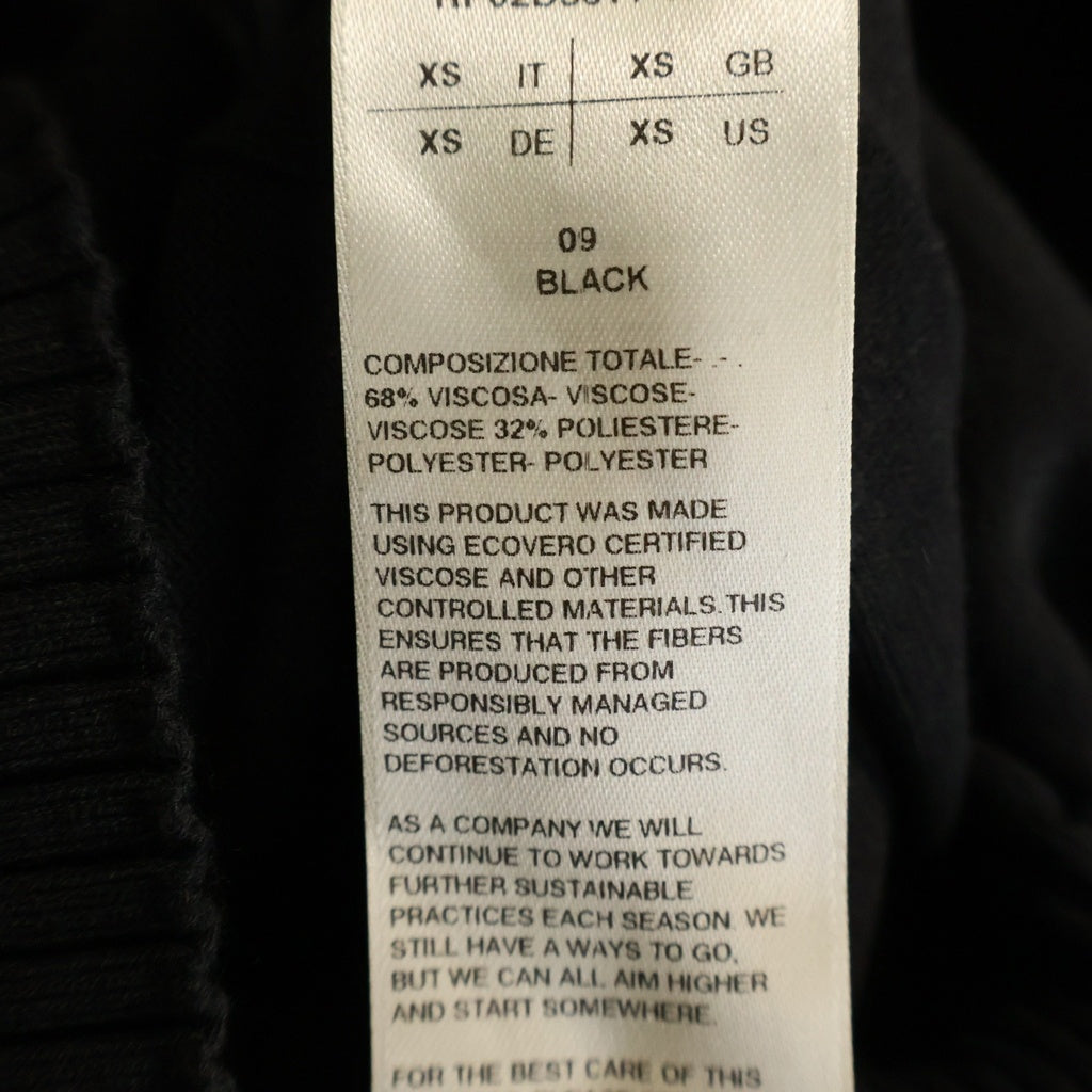 Rick Owens(リックオウエンス) 24AW カットアウトデザイン ケープスリーブ ニットセーター ブラック レディース RP02D3611-VI