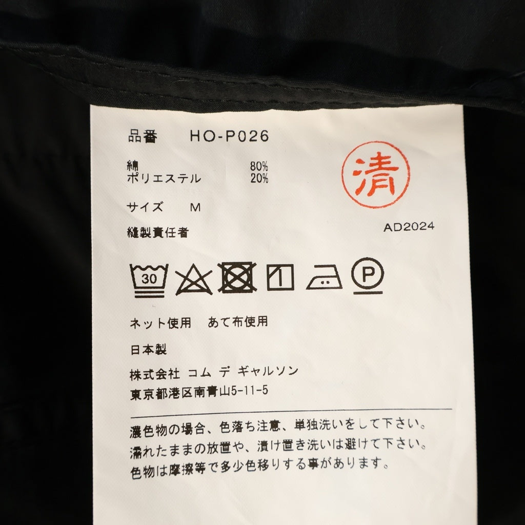 COMME des GARCONS HOMME(コムデギャルソンオム) 25SS コットンエステルウェザー ワークパンツ ブラック HO-P026 AD2024