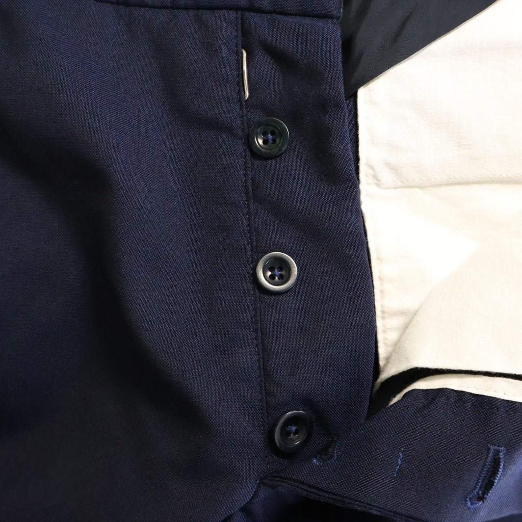 Maison Margiela(メゾンマルジェラ) 20AW NO COLLAR JACKET ノーカラー テーラードジャケット ウール スラックスロングパンツ セットアップスーツ ネイビー S50BN0370 S44330
