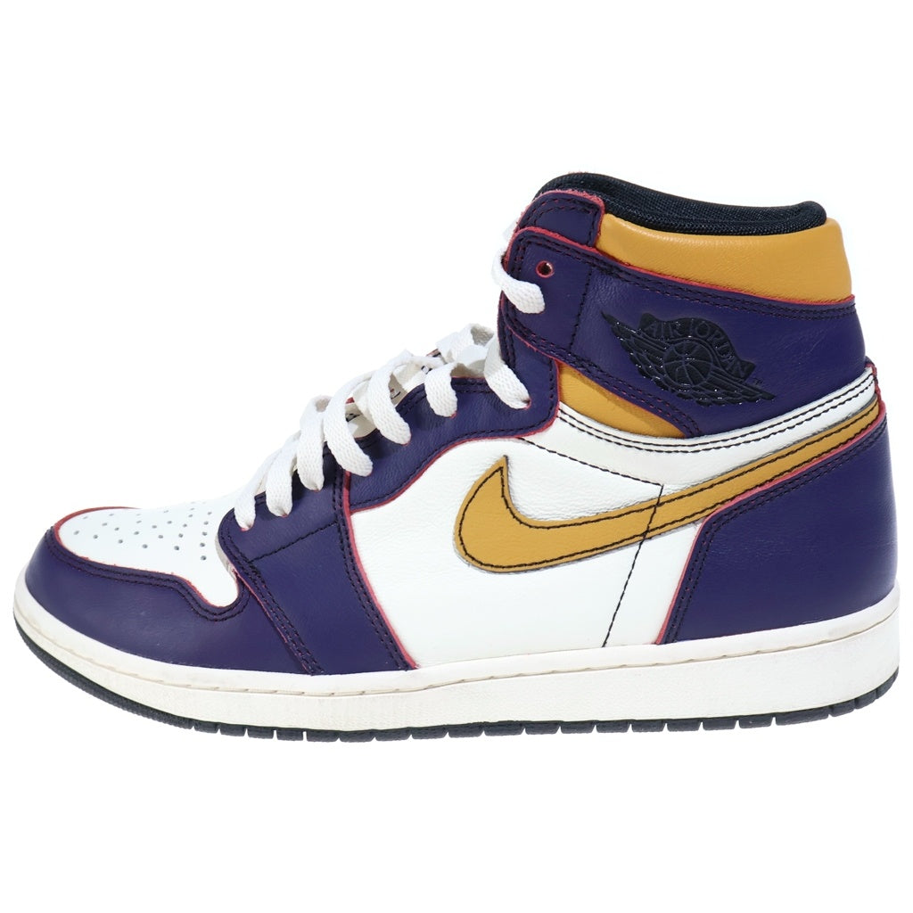 NIKE(ナイキ) AIR JORDAN 1 HIGH OG DEFIANT LA TO CHICAGO エアジョーダン1 エルエートゥーシカゴ ハイカットスニーカー ホワイト/パープル US9.5/27.5cm CD6578-507
