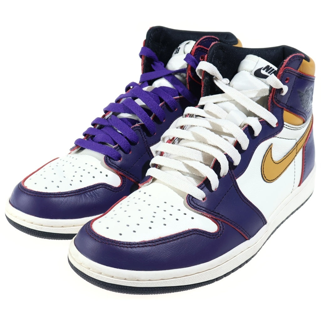 NIKE(ナイキ) AIR JORDAN 1 HIGH OG DEFIANT LA TO CHICAGO エアジョーダン1 エルエートゥーシカゴ ハイカットスニーカー ホワイト/パープル US9.5/27.5cm CD6578-507