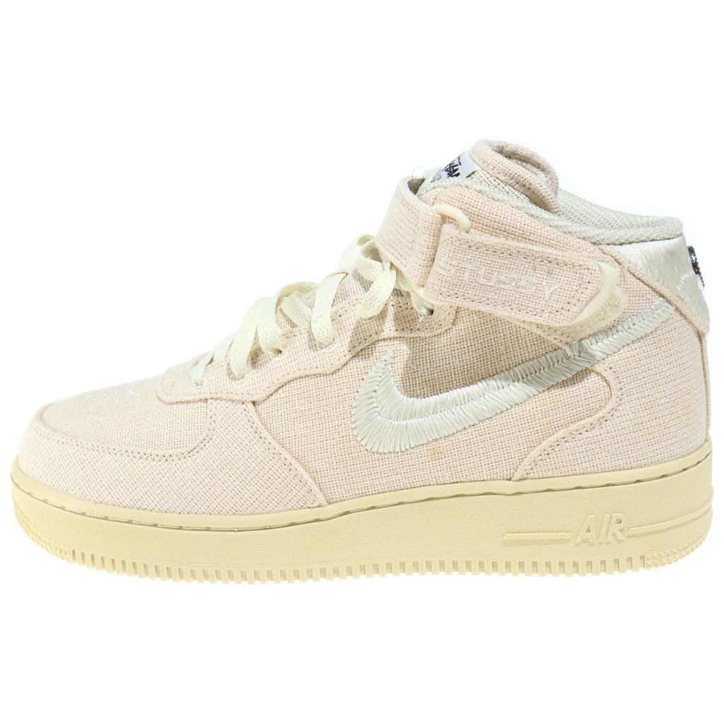 NIKE(ナイキ) ×STUSSY AIR FORCE MID SP ステューシー エア フォース 1 07 ミッドカット スニーカー ベージュ US9.5/27.5cm DJ7841-200
