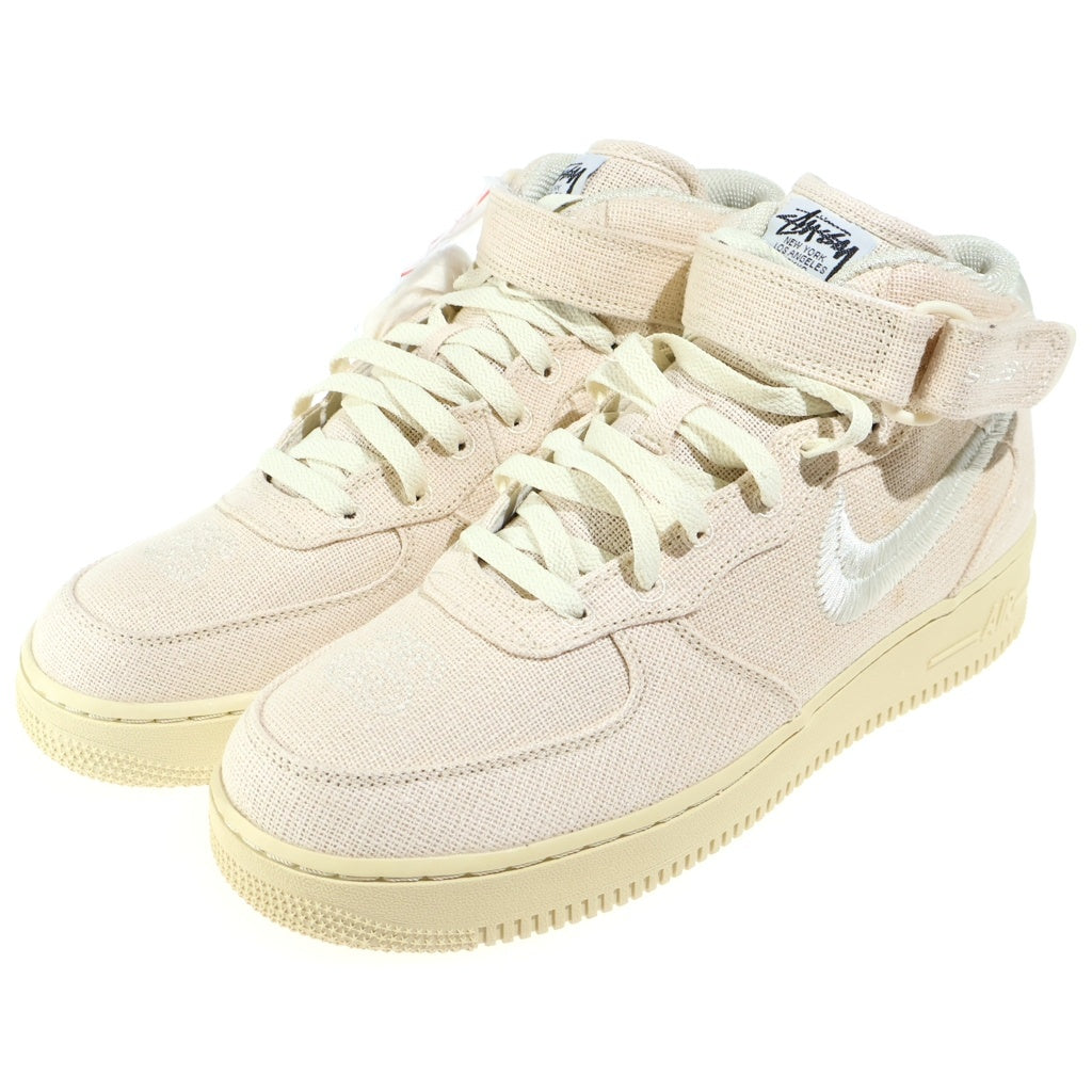NIKE(ナイキ) ×STUSSY AIR FORCE MID SP ステューシー エア フォース 1 07 ミッドカット スニーカー ベージュ US9.5/27.5cm DJ7841-200