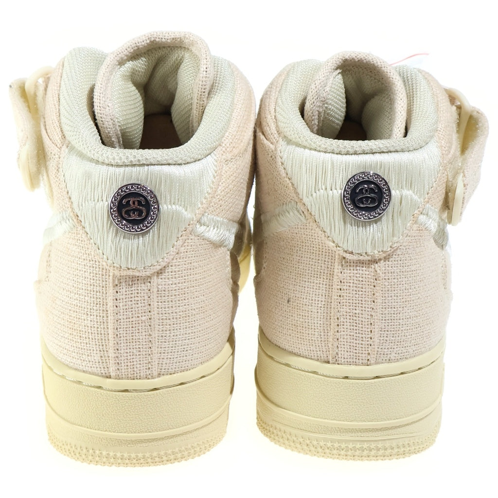NIKE(ナイキ) ×STUSSY AIR FORCE MID SP ステューシー エア フォース 1 07 ミッドカット スニーカー ベージュ US9.5/27.5cm DJ7841-200