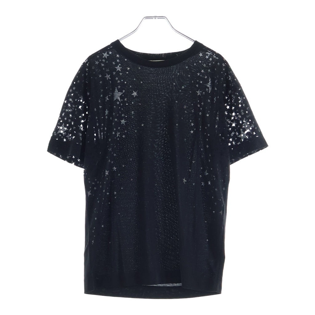 STELLA McCARTNEY(ステラマッカートニー) スター クルーネック 半袖Tシャツ カットソー ブラック レディース 342365 SJW35