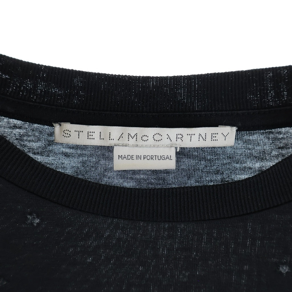 STELLA McCARTNEY(ステラマッカートニー) スター クルーネック 半袖Tシャツ カットソー ブラック レディース 342365 SJW35
