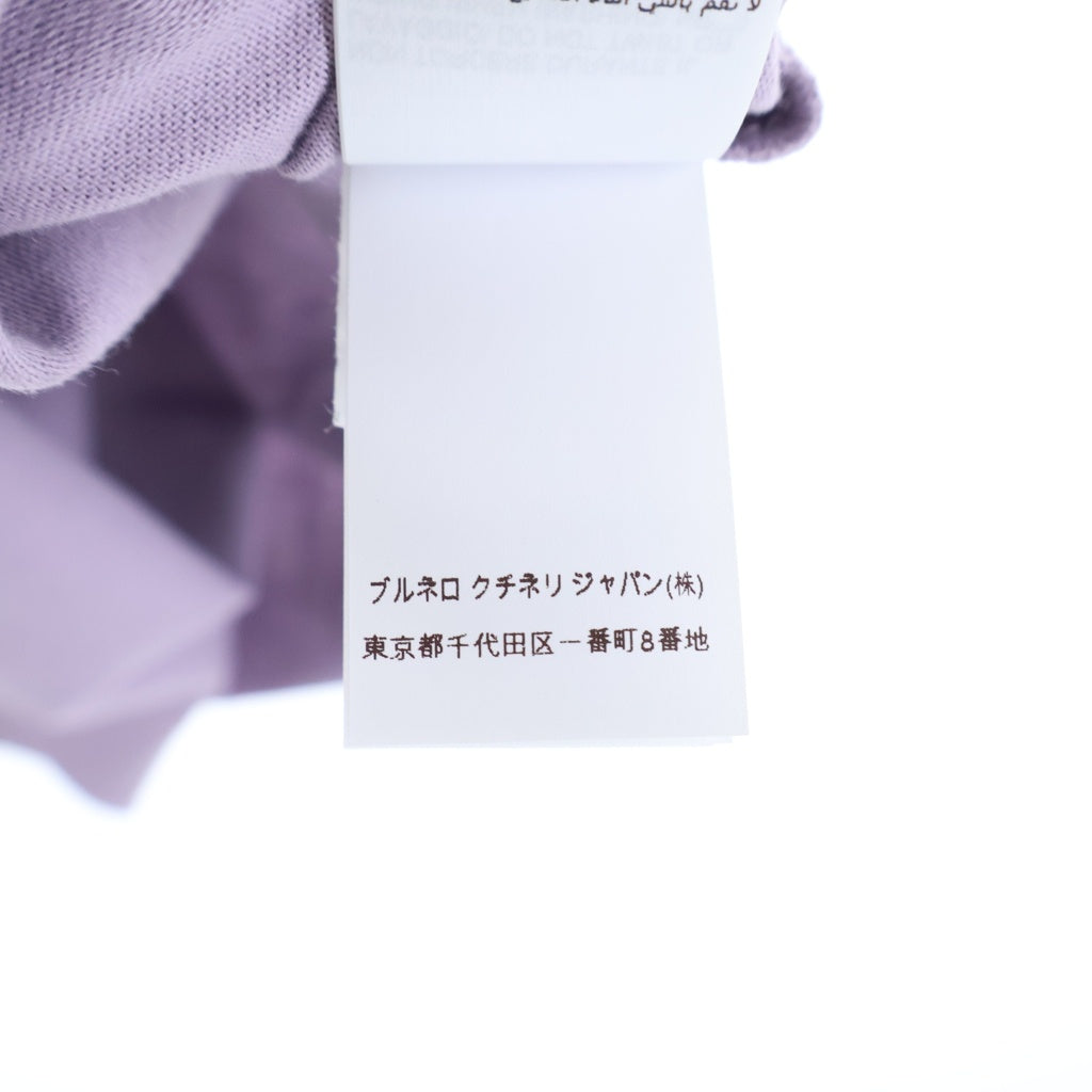 BRUNELLO CUCINELLI(ブルネロクチネリ) ラインストーン ポケット付き 半袖Tシャツ カットソー パープル レディース LAK2046263