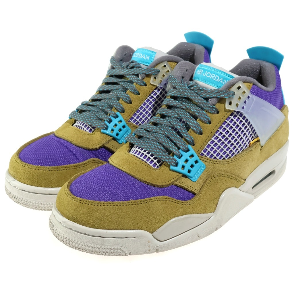 NIKE(ナイキ) ×UNION AIR JORDAN 4 SP DESERT MOSS ユニオン エアジョーダン4 デザートモス ハイカットスニーカー マルチ US9.5/27.5cm DJ5718-300