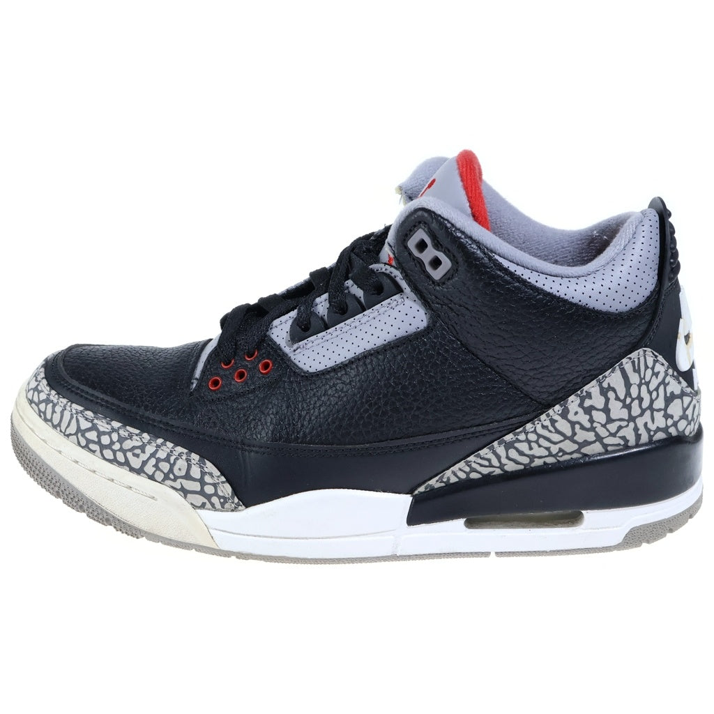 NIKE(ナイキ) AIR JORDAN 3 RETRO OG BLACK CEMENT エアジョーダン3 レトロ ブラックセメント ハイカットスニーカー ブラック US9.5/27.5cm 854262-001