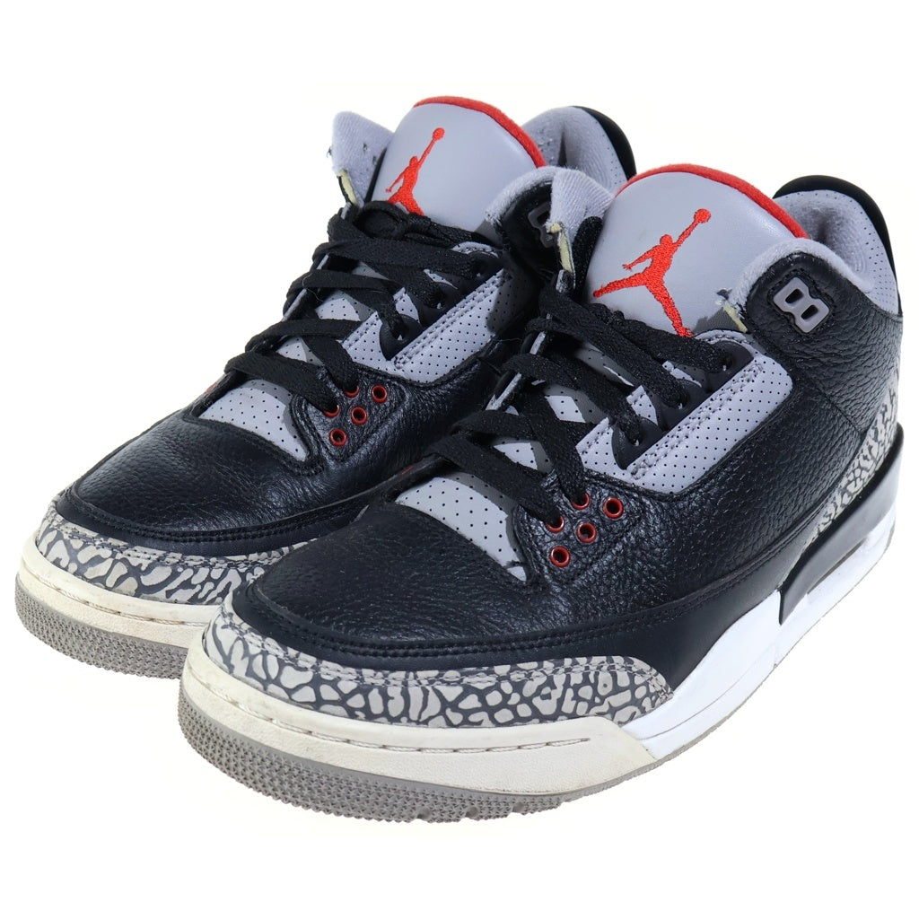 NIKE(ナイキ) AIR JORDAN 3 RETRO OG BLACK CEMENT エアジョーダン3 レトロ ブラックセメント ハイカットスニーカー ブラック US9.5/27.5cm 854262-001