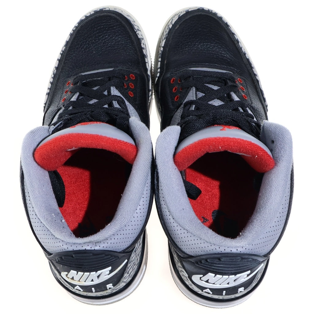 NIKE(ナイキ) AIR JORDAN 3 RETRO OG BLACK CEMENT エアジョーダン3 レトロ ブラックセメント ハイカットスニーカー ブラック US9.5/27.5cm 854262-001
