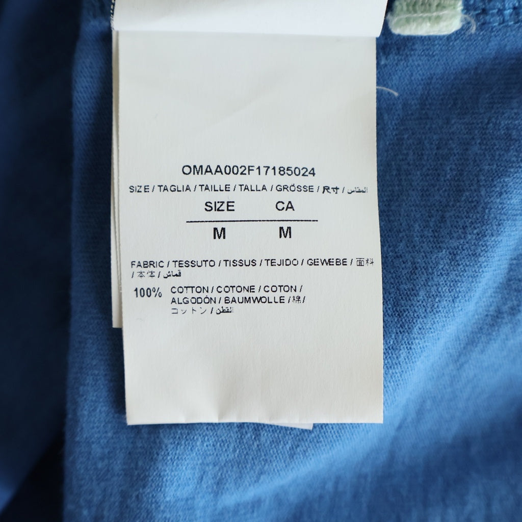 OFF-WHITE(オフホワイト) グラフィックプリント クルーネック 半袖Tシャツ カットソー ブルー OMAA002F17185024