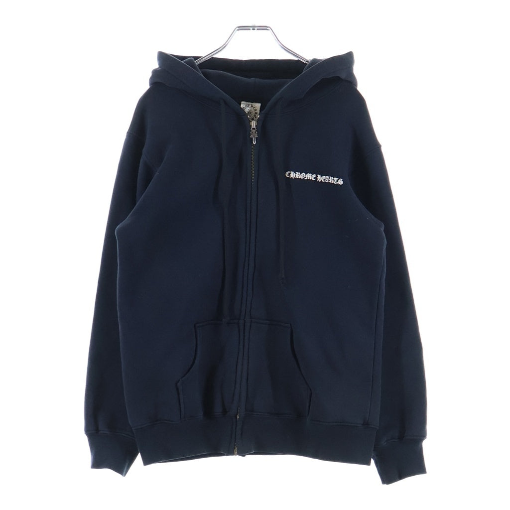CHROME HEARTS(クロムハーツ) OLD SWTSHRT PLVR オールド バックCHプラスプリント 裏地サーマル ジップアップパーカー スウェット ブラック