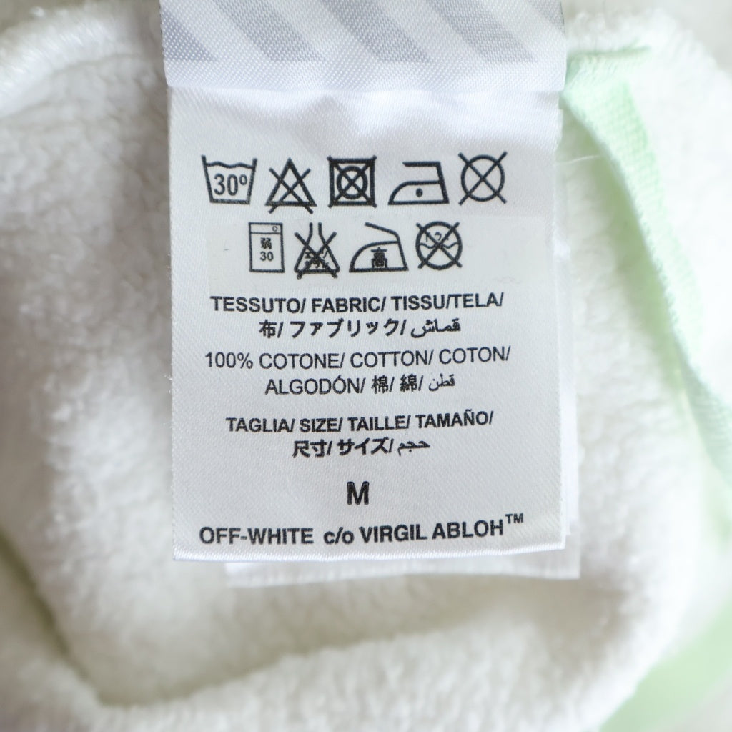 OFF-WHITE(オフホワイト) 17SS Back Spray Bias Print Hooded Parka バックスプレー バイアス プリント フーデッドパーカー ホワイト