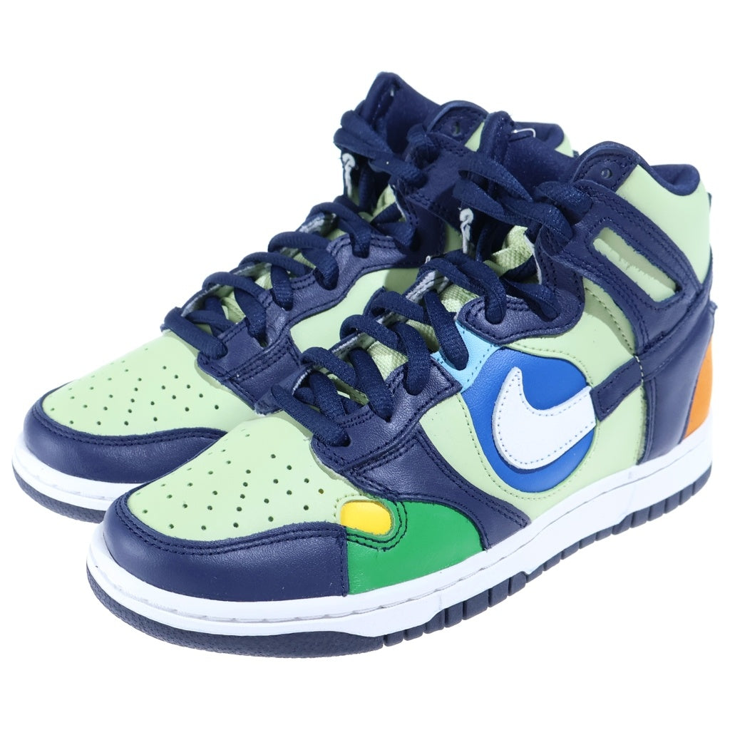 NIKE(ナイキ) WMNS DUNK HIGH DQ7575-300 ウィメンズ ダンク ハイカットスニーカー グリーン/ネイビー レディース US6.5/23.5cm