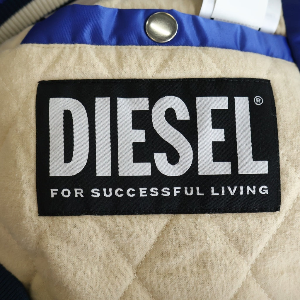 DIESEL(ディーゼル) J-BULC VERCITY BOMBER JACKET バーシティ ボンバージャケット スタジャン ブルー A03157