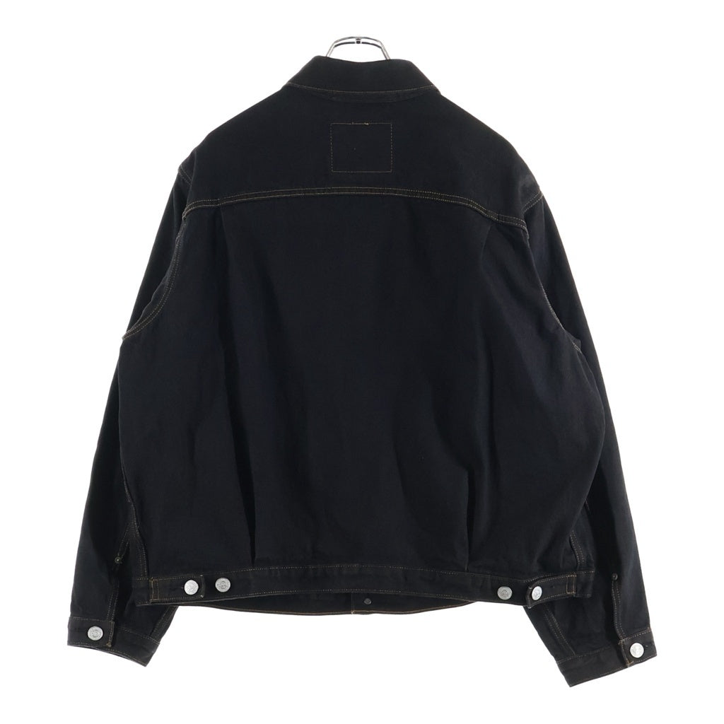 Levi's(リーバイス) 24SS ×STUUSY CRISPY RINSE TRUCKER JACKET ステューシー デニム トラッカー ジャケット ブラック PC9-A8326-0001