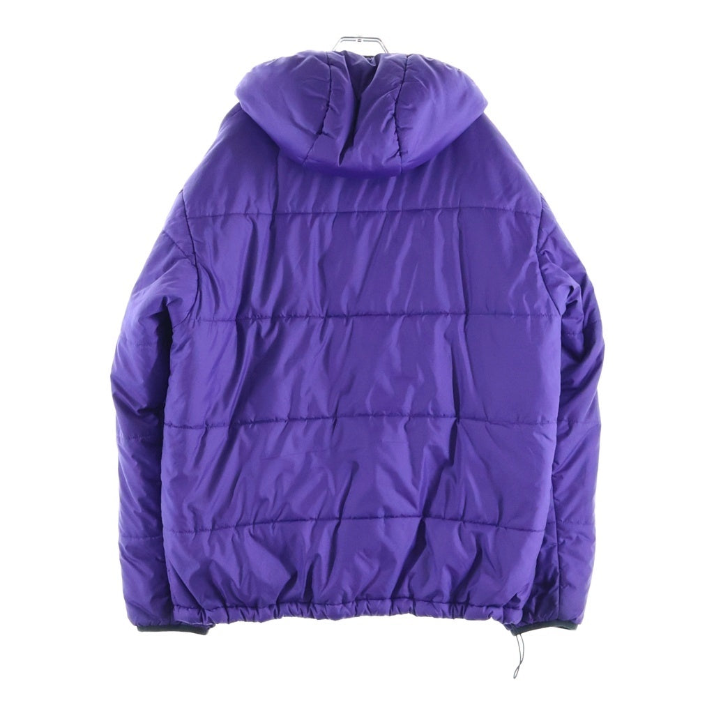 STUSSY(ステューシー) 00SS AUTHENTIC GEAR オーセンティックギア ロゴパッチデザイン フーデッド ナイロン ジップアップ ダウン ジャケット パープル