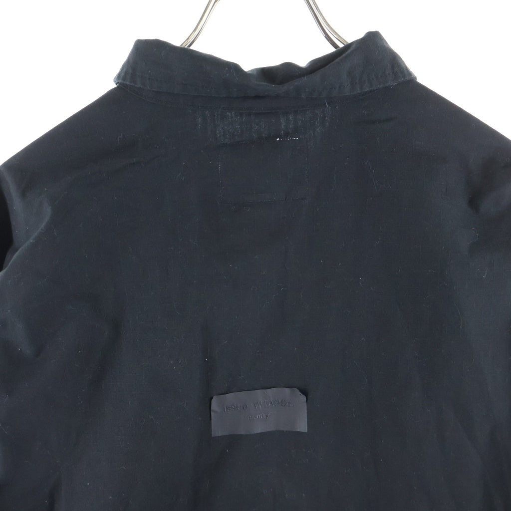 WTAPS(ダブルタップス) 24SS JMOD 01/LS/COTTON.RIPSTOP.IDENTITY 胸ポケット ボタン ジャングルシャツ ブラック 241WVDT-SHM01