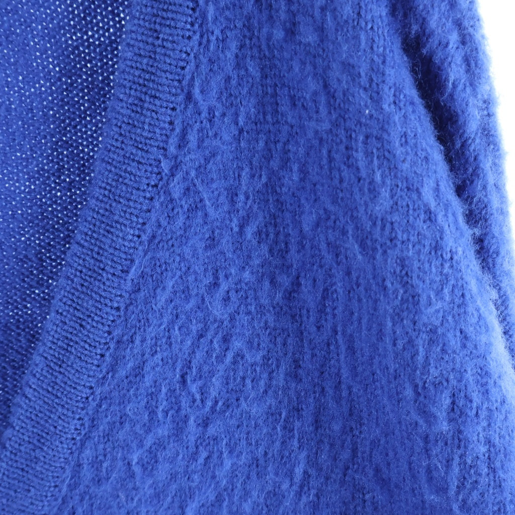 WTAPS(ダブルタップス) 24AW PALMER/SWEATER/ACRYLIC モヘア風アクリル ローゲージ ニット カーディガン ブルー 242WADT-KNM02