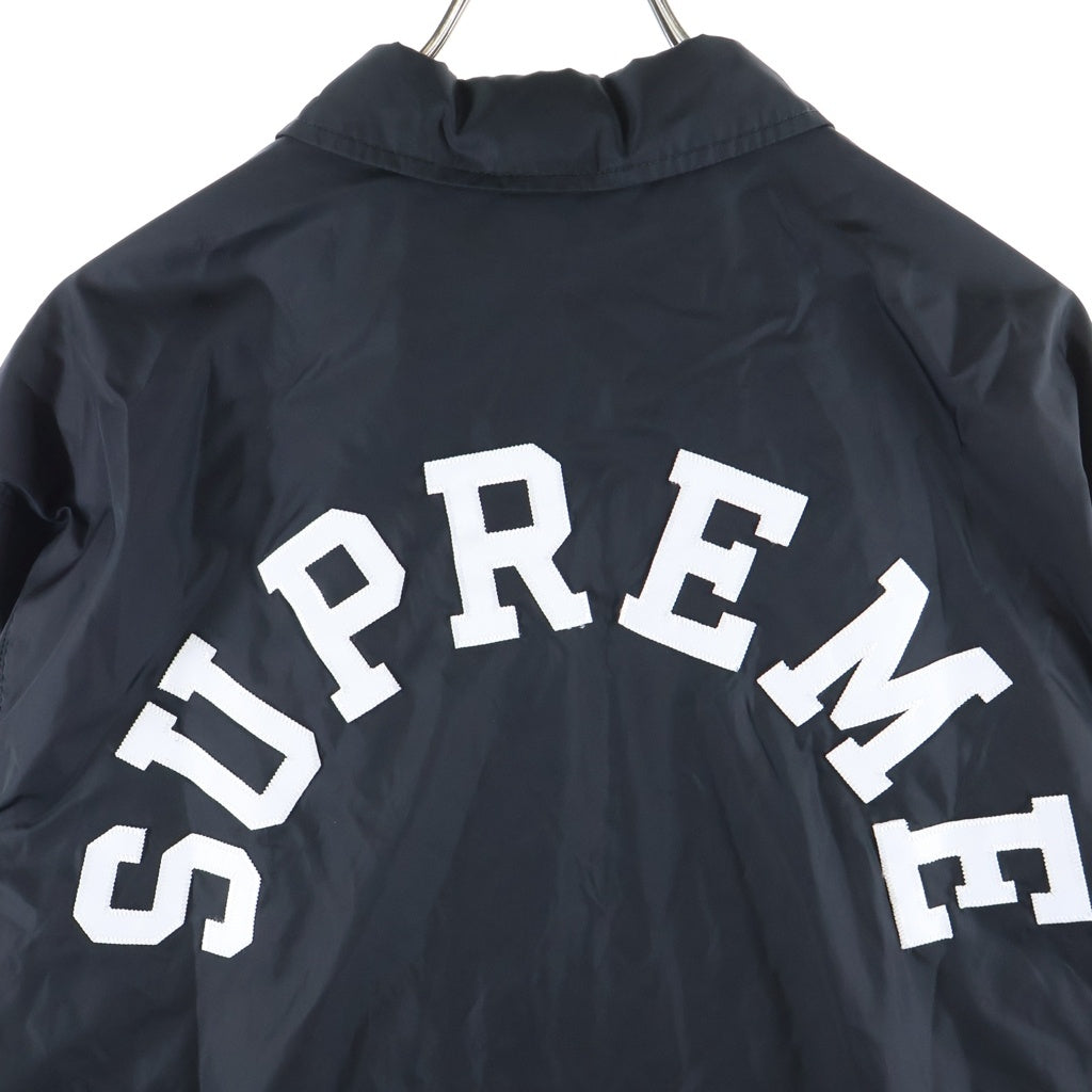 SUPREME(シュプリーム) 24SS ×Champion Coaches Jacket チャンピオン 裏地切替 バックアーチロゴデザイン コーチ ナイロン ジャケット ブラック