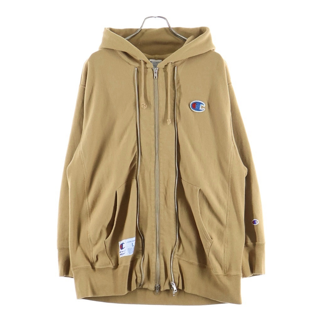 CHAMPION(チャンピオン) ×UNDERCOVER アンダーカバー リバースウィーブ ジップアップ フーデッド スウェット パーカー ブラウン C8-B107