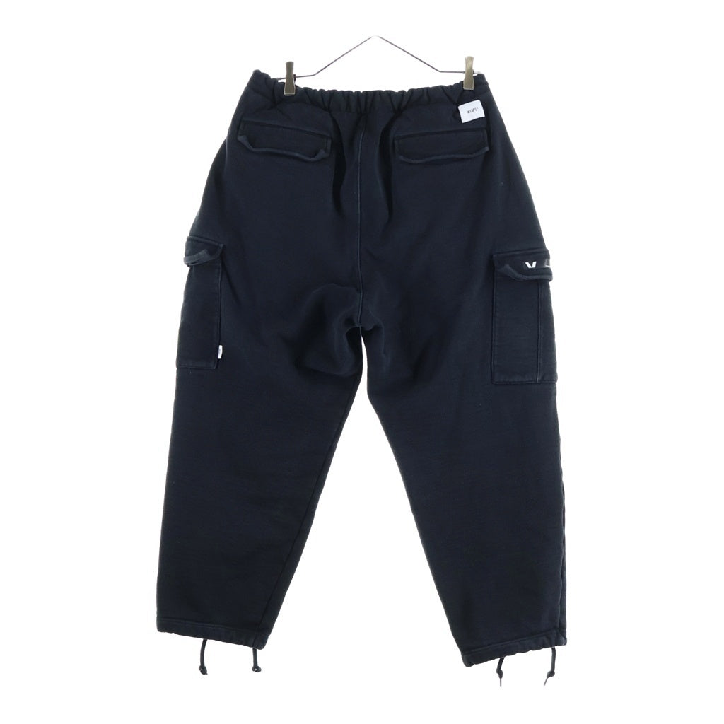 WTAPS(ダブルタップス) 24AW MORPH/TROUSERS/COTTON 裏起毛 6ポケット スウェット カーゴ パンツ ブラック 242ATDT-CSM27