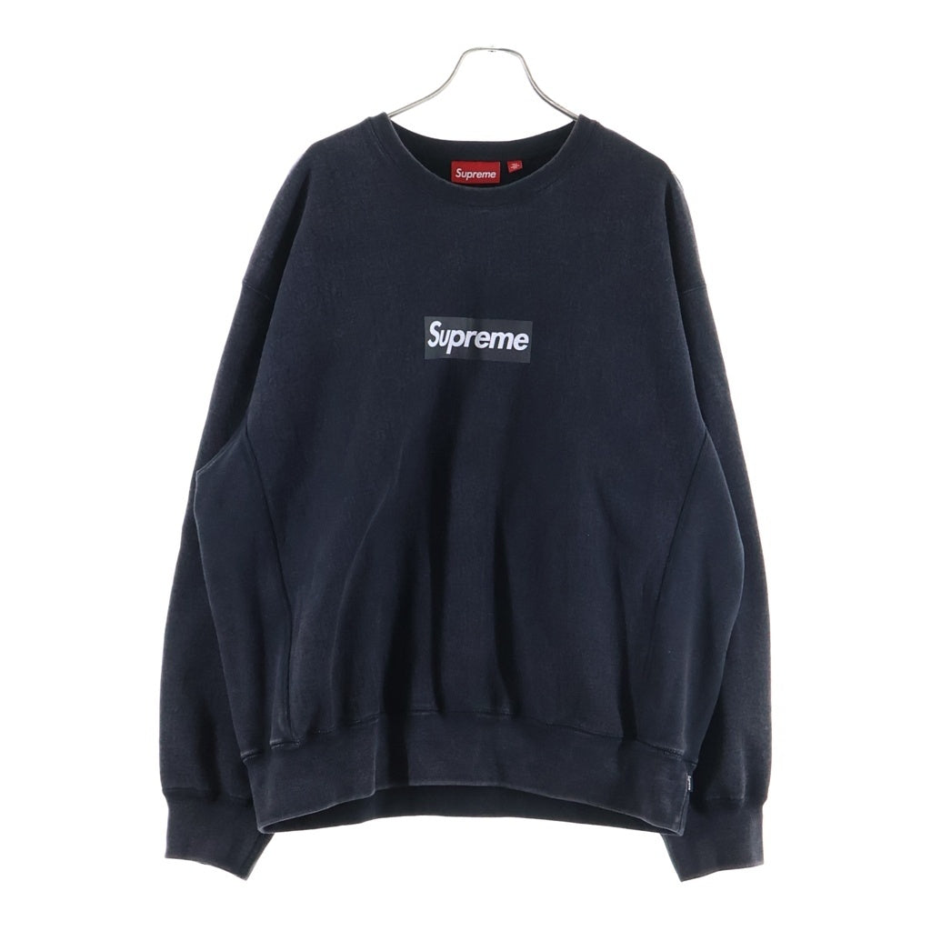 SUPREME(シュプリーム) 25ss Washed Box Logo Crewneck Sweatshirt ウォッシュド ボックスロゴデザイン クルーネック スウェット トレーナー ブラック