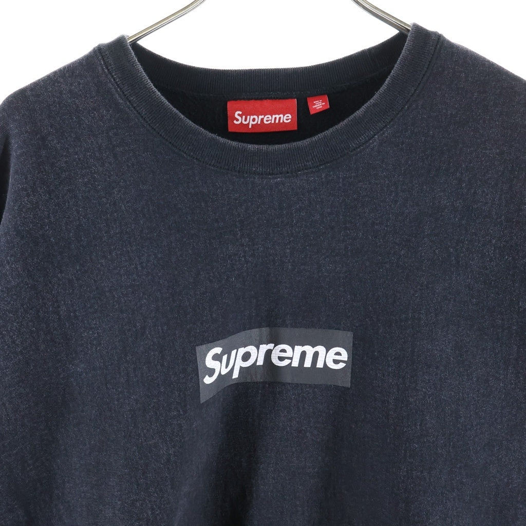 SUPREME(シュプリーム) 25ss Washed Box Logo Crewneck Sweatshirt ウォッシュド ボックスロゴデザイン クルーネック スウェット トレーナー ブラック