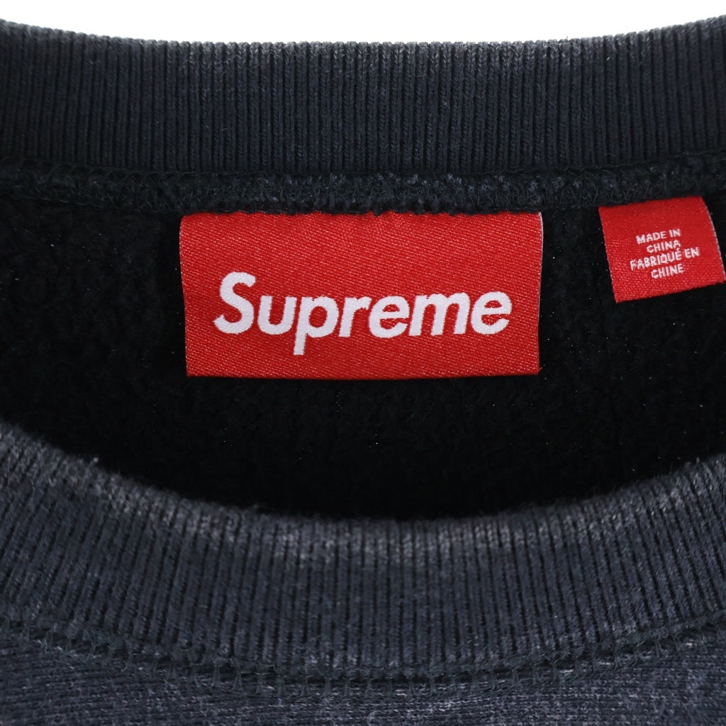 SUPREME(シュプリーム) 25ss Washed Box Logo Crewneck Sweatshirt ウォッシュド ボックスロゴデザイン クルーネック スウェット トレーナー ブラック