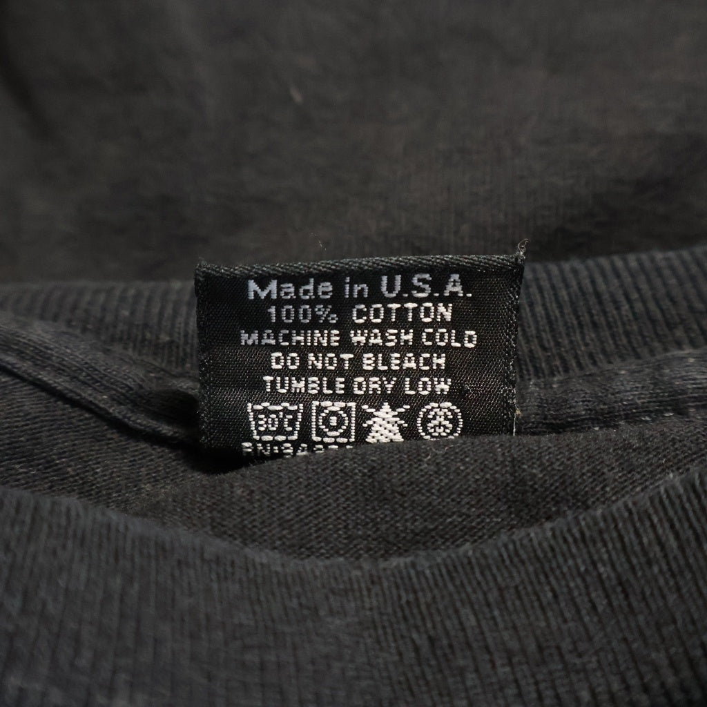 STUSSY(ステューシー) 90S VINTAGE ヴィンテージ マイクデザイン クルーネック 半袖Tシャツ カットソー ブラック