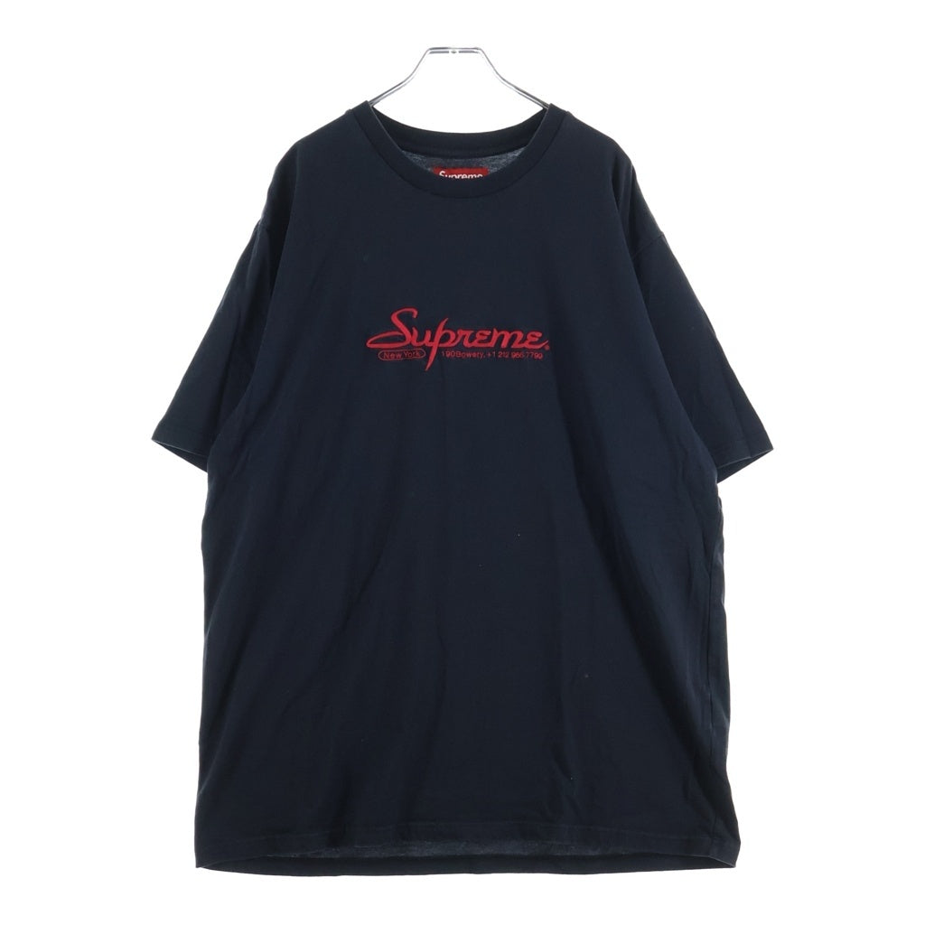 SUPREME(シュプリーム) 24SS Contact S/S Top ロゴエンブロイダリーデザイン コンタクト クルーネック 半袖Tシャツ カットソー ブラック