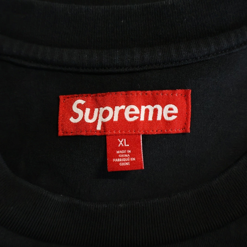 SUPREME(シュプリーム) 24SS Contact S/S Top ロゴエンブロイダリーデザイン コンタクト クルーネック 半袖Tシャツ カットソー ブラック