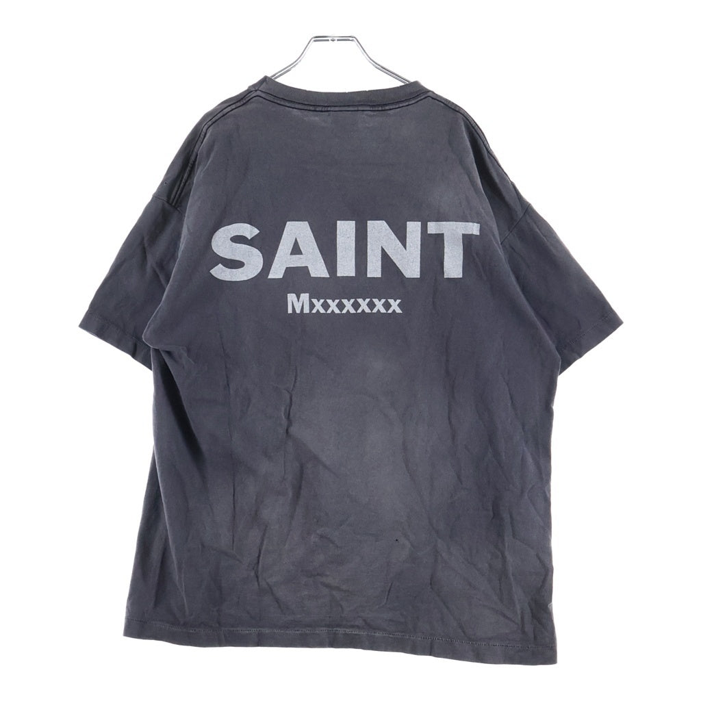 SAINT MICHAEL(セントマイケル) 24SS EV SS TEE/NEON GNSIS ×エヴァンゲリオン プリント デザイン クルーネック 半袖Tシャツ グレー SM-YS8-0000-C24