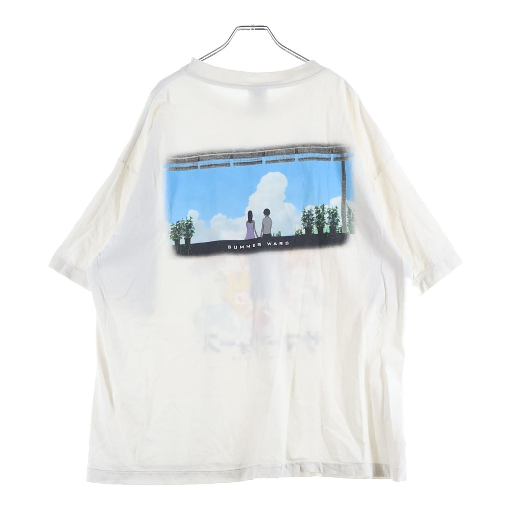 SAINT MICHAEL(セントマイケル) 24AW SG SS TEE SUMMER WARS ×サマーウォーズ プリントデザイン クルーネック 半袖Tシャツ カットソー ホワイト SM-YS1-0000-C28