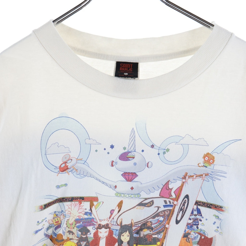 SAINT MICHAEL(セントマイケル) 24AW SG SS TEE SUMMER WARS ×サマーウォーズ プリントデザイン クルーネック 半袖Tシャツ カットソー ホワイト SM-YS1-0000-C28