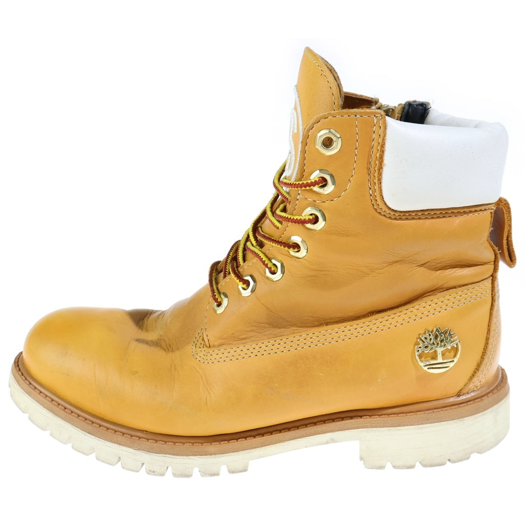 Timberland(ティンバーランド) ×STUSSY ステューシー レースアップ サイドジップ トレッキング ブーツ イエロー 6237A