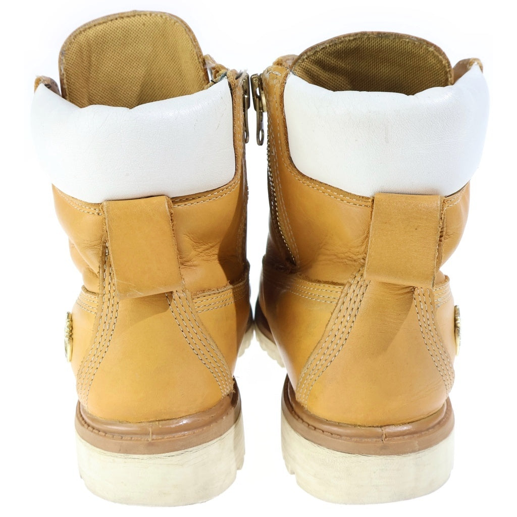 Timberland(ティンバーランド) ×STUSSY ステューシー レースアップ サイドジップ トレッキング ブーツ イエロー 6237A