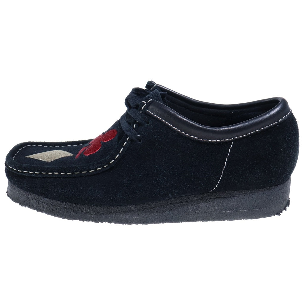Clarks(クラークス) ×STUUSY WALLABEE ステューシー ワラビー トランプデザイン スエード スリッポン ブラック