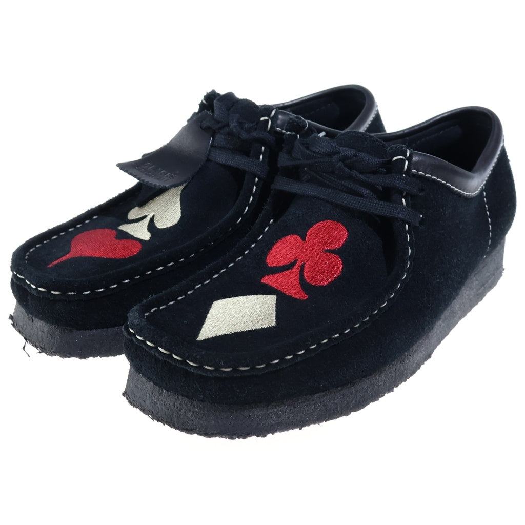 Clarks(クラークス) ×STUUSY WALLABEE ステューシー ワラビー トランプデザイン スエード スリッポン ブラック
